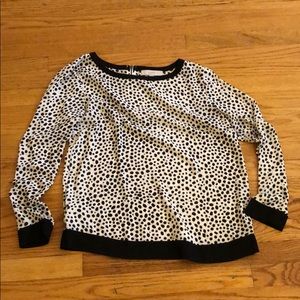 Spotted silk blouse